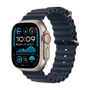 Watch Apple Watch Ultra 2 LTE (2024) 49mm Black Titanium Case with Trail Loop M/L - Navy
