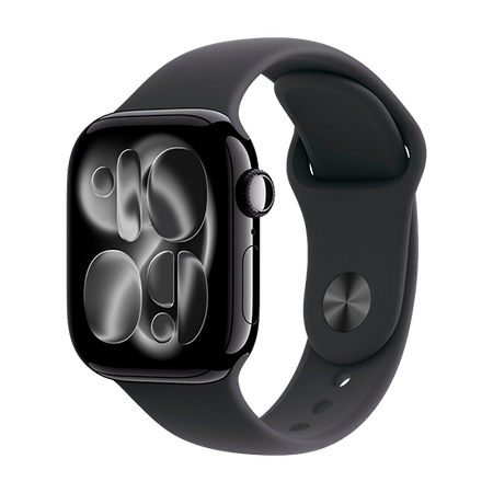 Watch Apple Watch Series 11 (2025) GPS 42mm Jet Black Aluminium Case with Black Sport Band M/L - Black