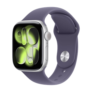 Watch Apple Watch Series 11 (2025) GPS 46mm Silver Aluminium Case with Purple Fog Sport Band M/L - Silver