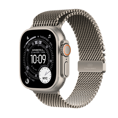 Watch Apple Watch Ultra 3 (2025) 5G 49mm Natural Titanium Case with Natural Titanium Milanese Loop M - Natural