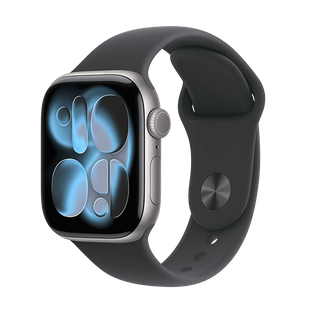 Watch Apple Watch Series 11 (2025) GPS 42mm Space Grey Aluminium Case with Black Sport Band M/L - Grey 
