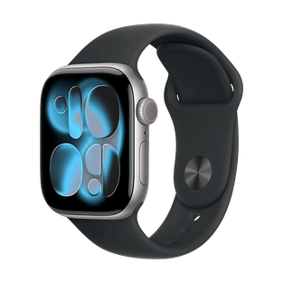 Watch Apple Watch Series 11 (2025) GPS 42mm Space Grey Aluminium Case with Black Sport Band S/M - Black