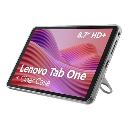 Tablet Lenovo Tab One 4GB RAM 128GB WiFi with Clear Case - Grey
