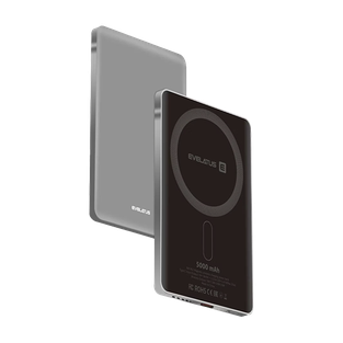 Evelatus 5000mAh Powerbank MagLink Elite With Wireless Charging - Silver