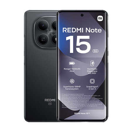 Xiaomi Redmi Note 15 5G Dual Sim 8GB RAM 256GB - Black